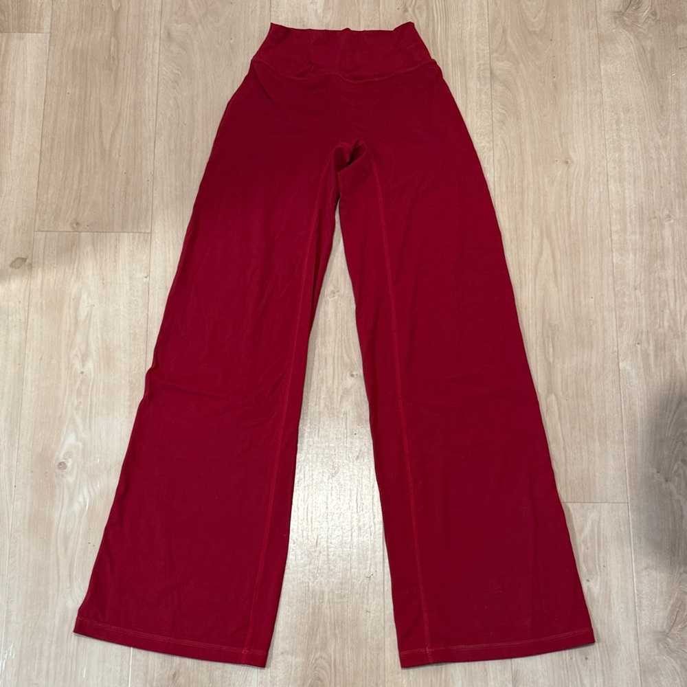 Red Wide-Leg Pants